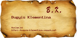 Bugyis Klementina névjegykártya